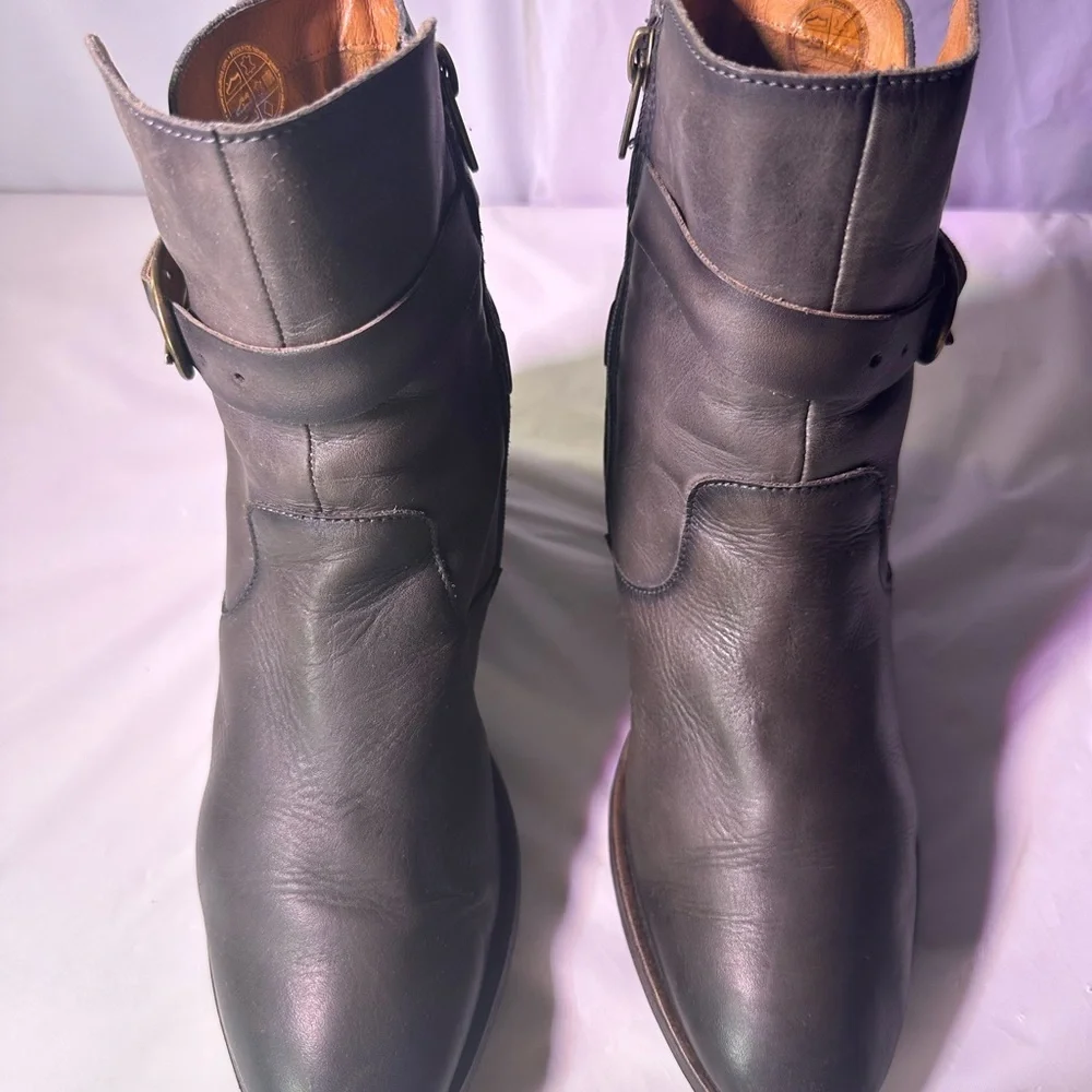 Pikolinos Dark Brown Leather Ankle Boots with Buckle - Picture 11 of 16